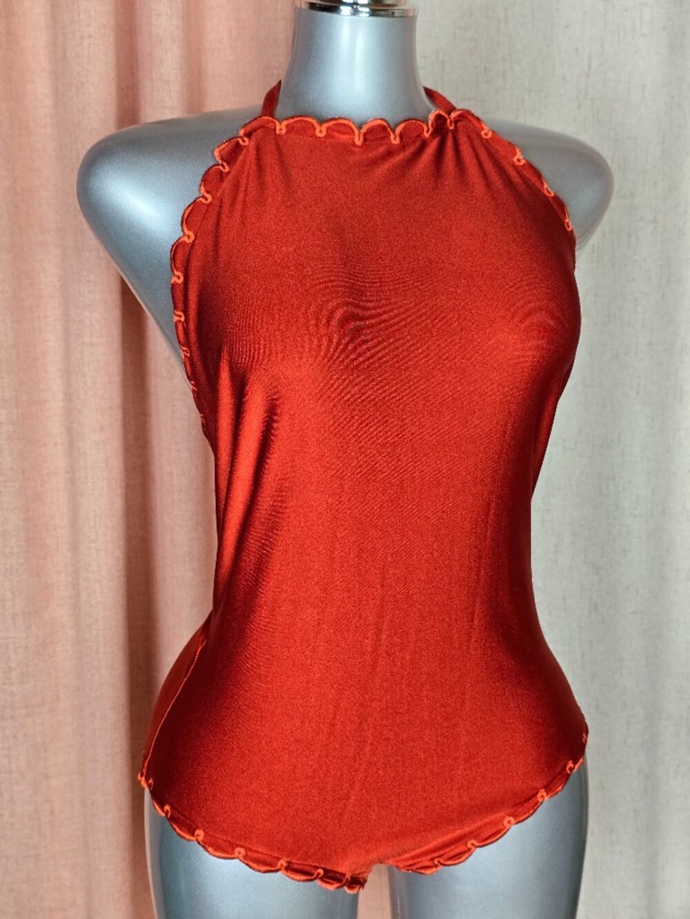 Agua De Coco One Peice Swimsuit , Reversible Terracotta Burnt Orange sz S